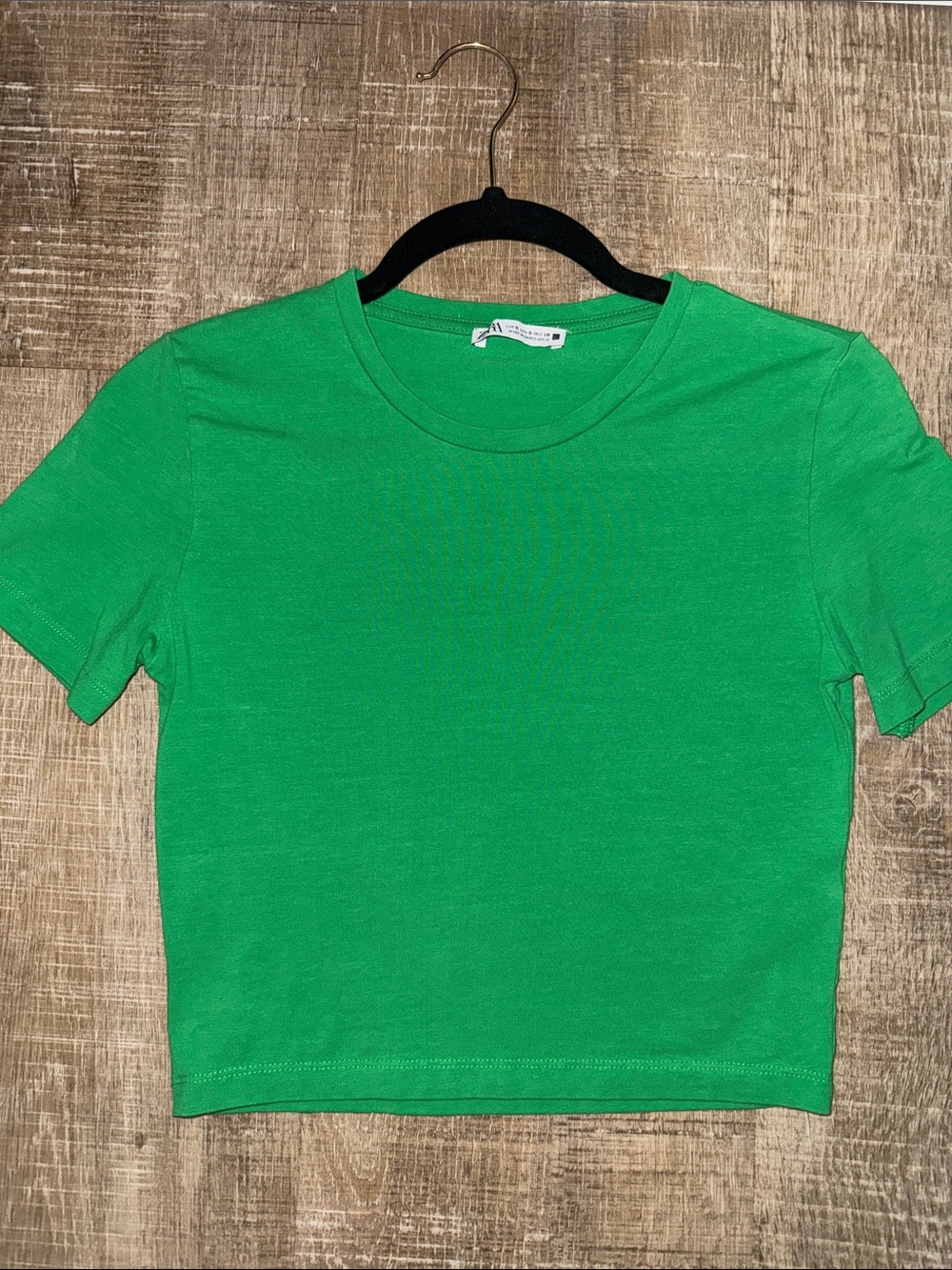 Zara Kelly Green Short Sleeve Crew Tee